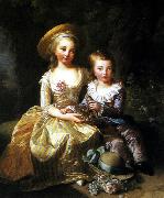 eisabeth Vige-Lebrun Portrait of Madame Royale and Louis Joseph painting